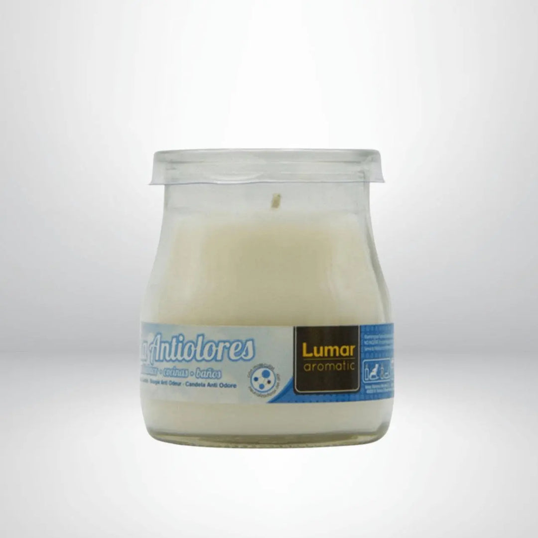 Bougie d’ambiance en pot de yaourt Anti odeurs Lumar