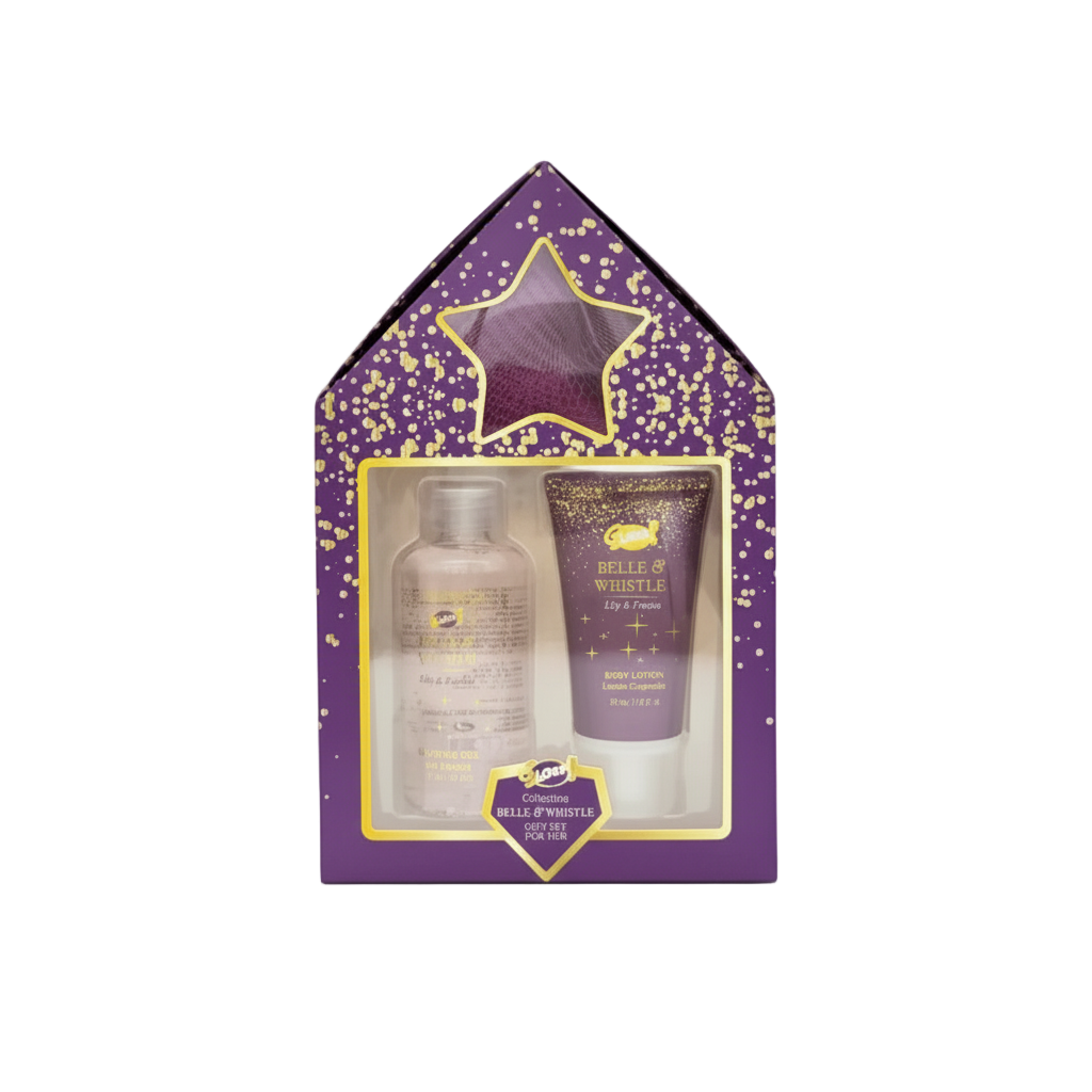 Coffret set de bain et douche 2 produits Belle & Whistle - Le paradis du Parfum